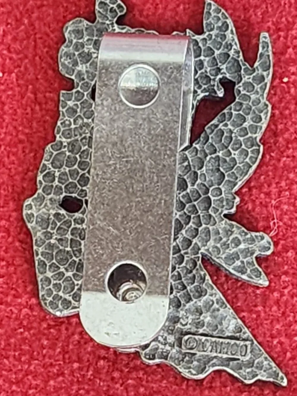 Camco Vintage Silver Tone Angels Light the Way Guardian Angel Visor Money Clip
